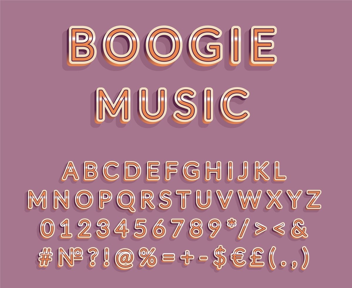 Retro lettering bundle