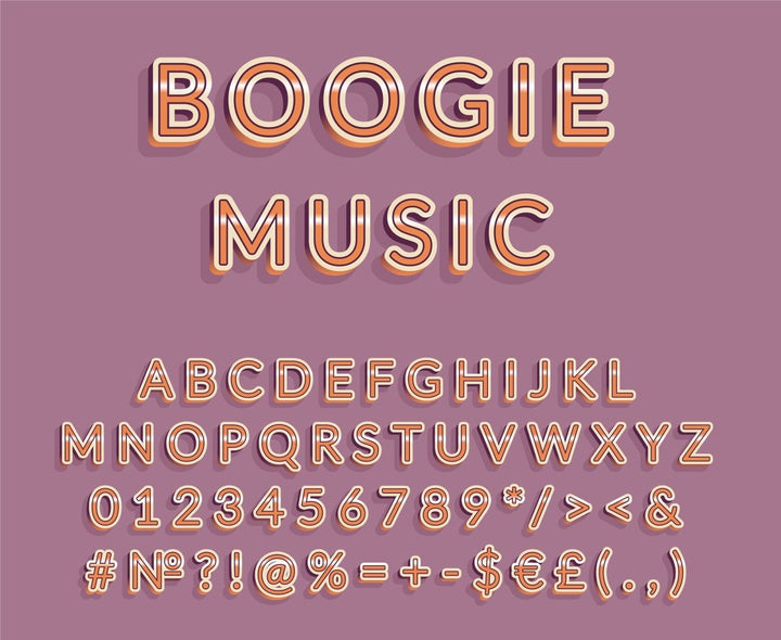 Retro lettering bundle