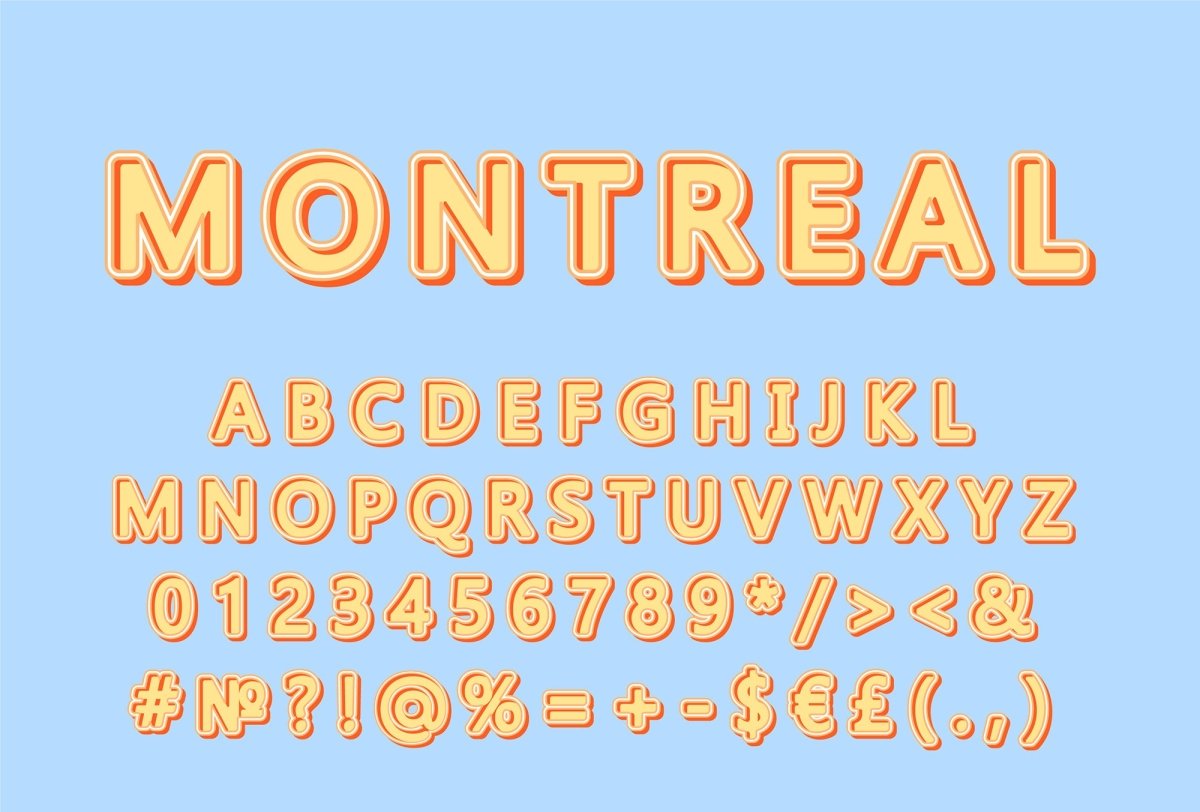 Retro lettering bundle