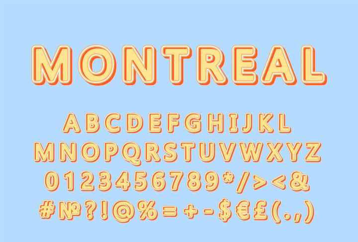 Retro lettering bundle