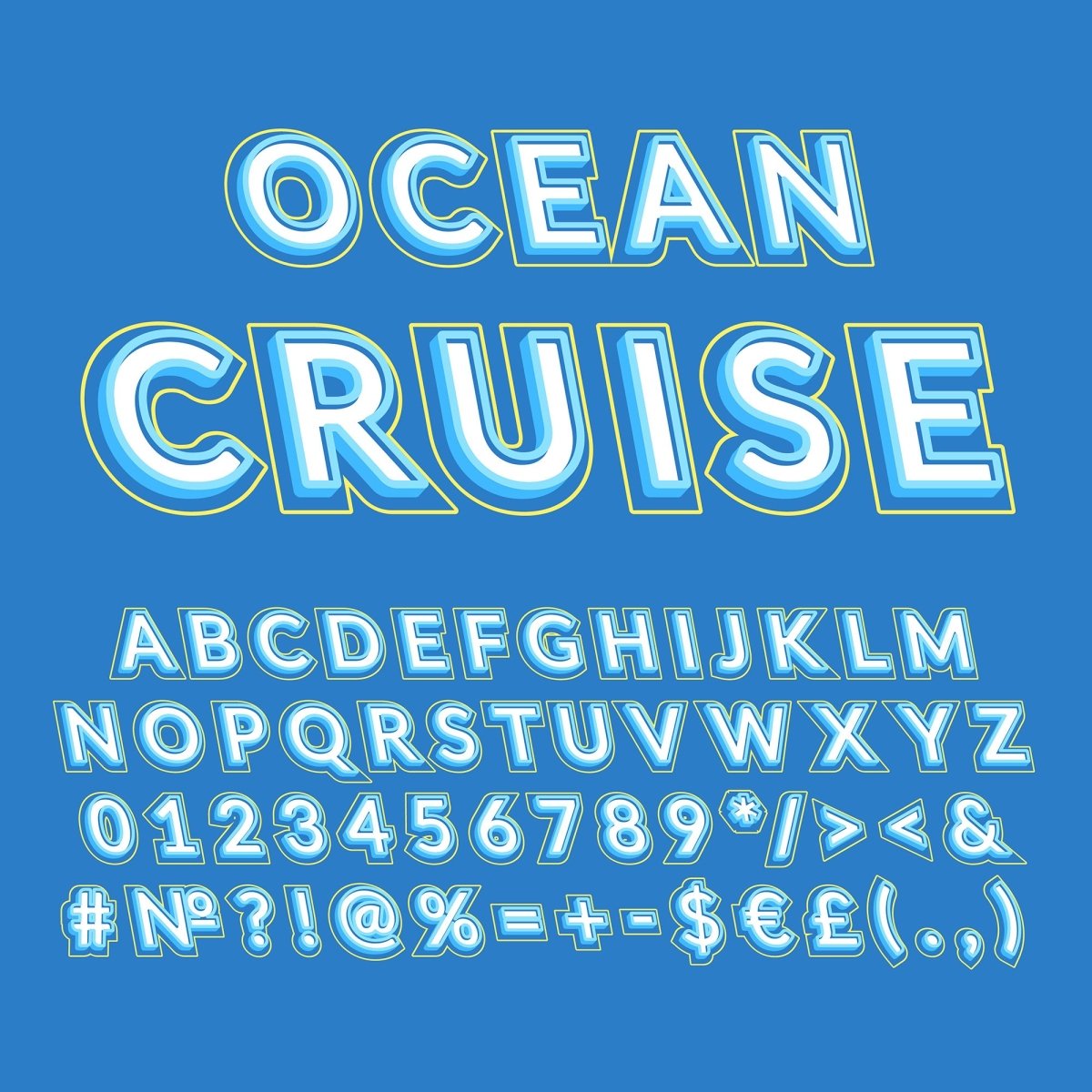 Retro lettering bundle
