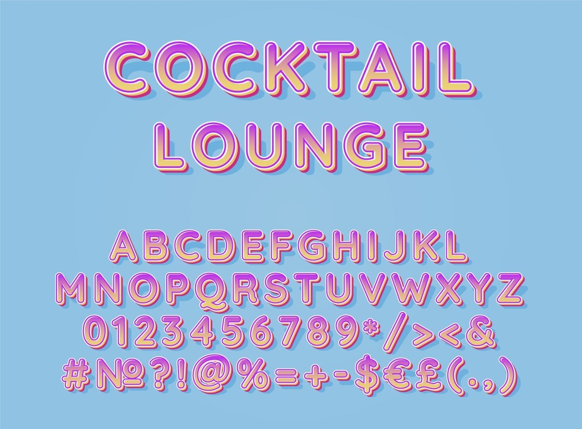 Retro lettering bundle