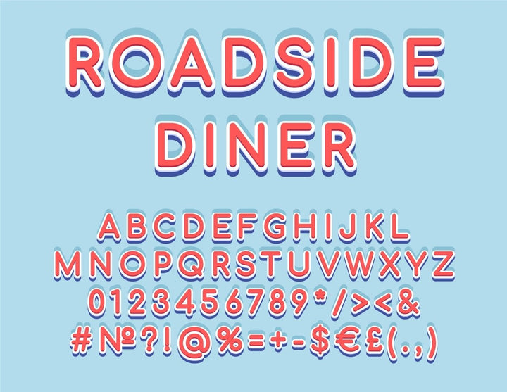 Retro lettering bundle