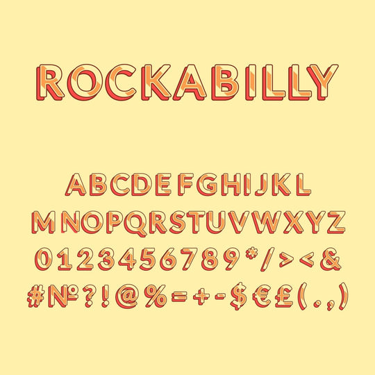 Retro lettering bundle