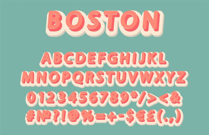 Retro lettering bundle