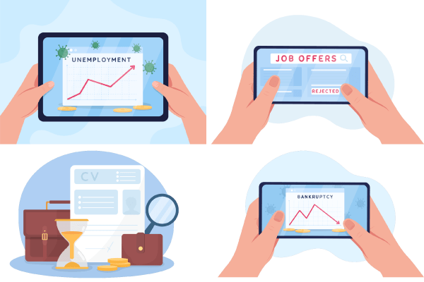 Rising Unemployment Rate Illustration