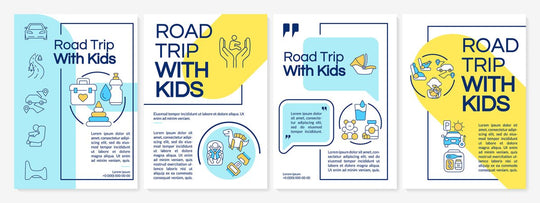 Road trip planning brochure template set