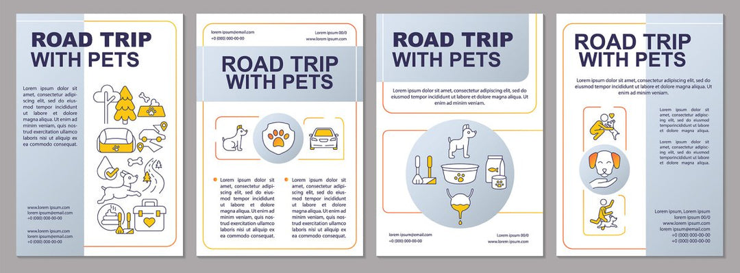 Road trip planning brochure template set