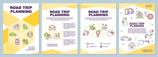 Road trip planning brochure template set