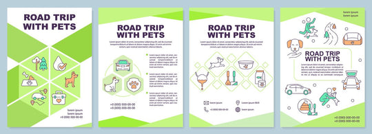 Road trip planning brochure template set