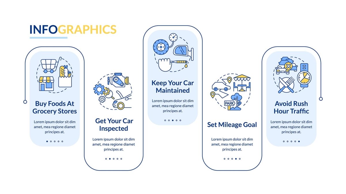 Road trip tips infographic template bundle