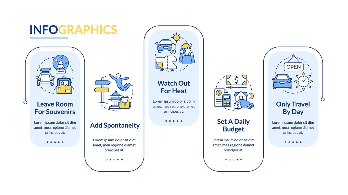 Road trip tips infographic template bundle – IMG Visuals
