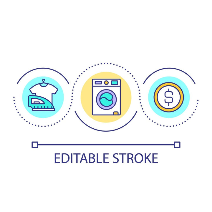 Road trip tips loop concept icon set