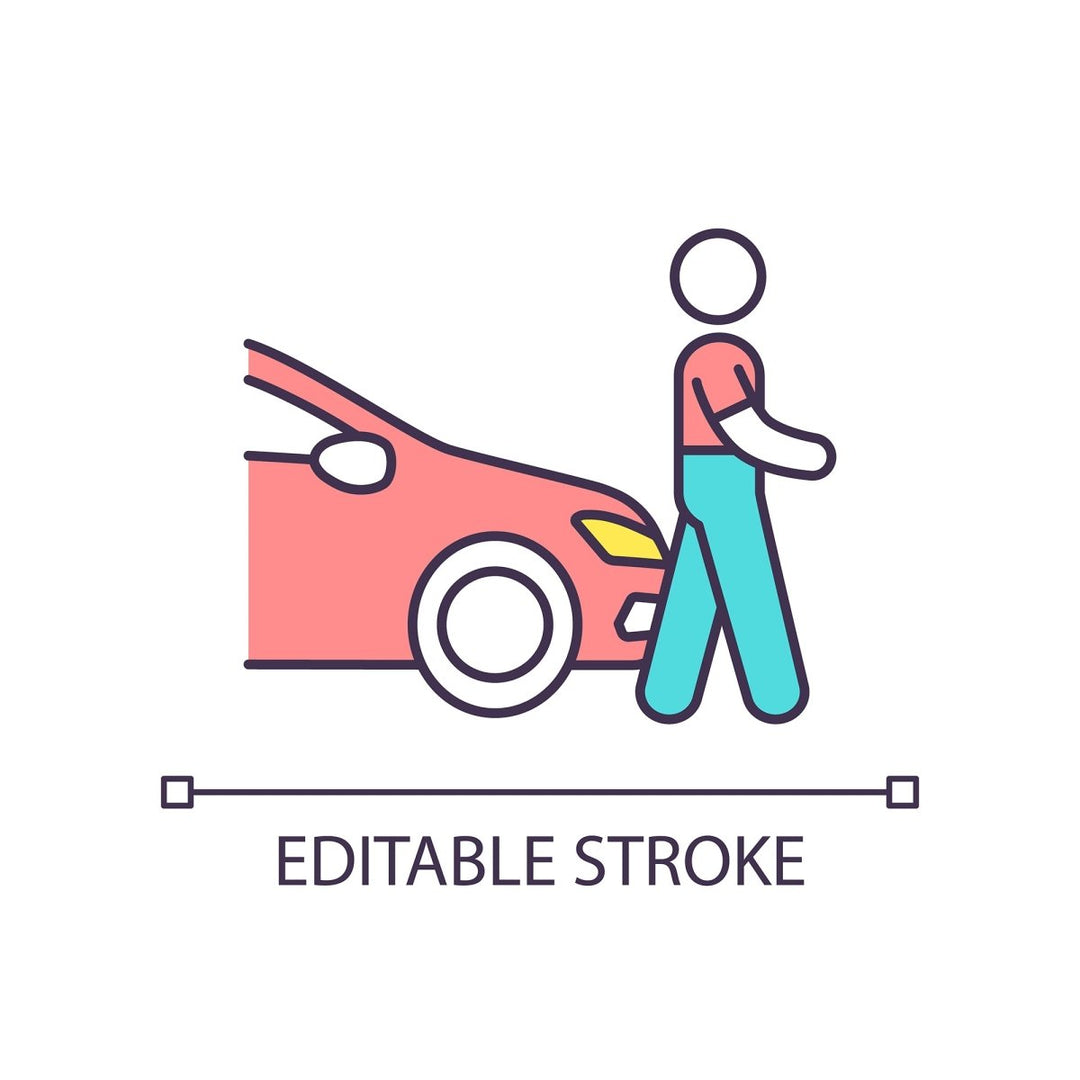 Road trip tips RGB color icons set