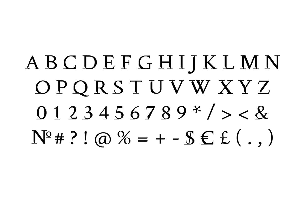 Roman decor alphabet set