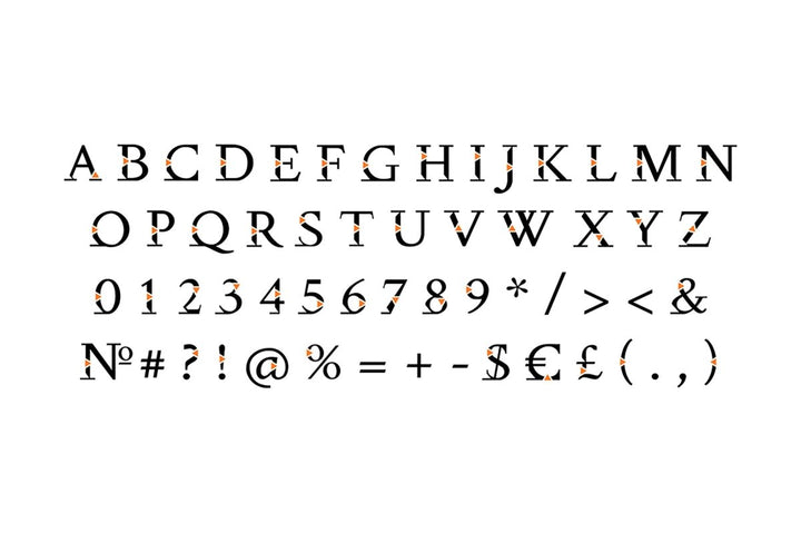 Roman decor alphabet set