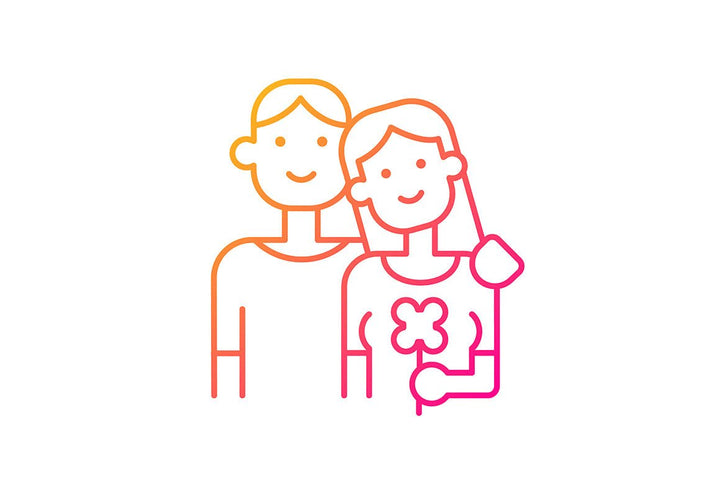 Romance gradient icons set for dark and light mode