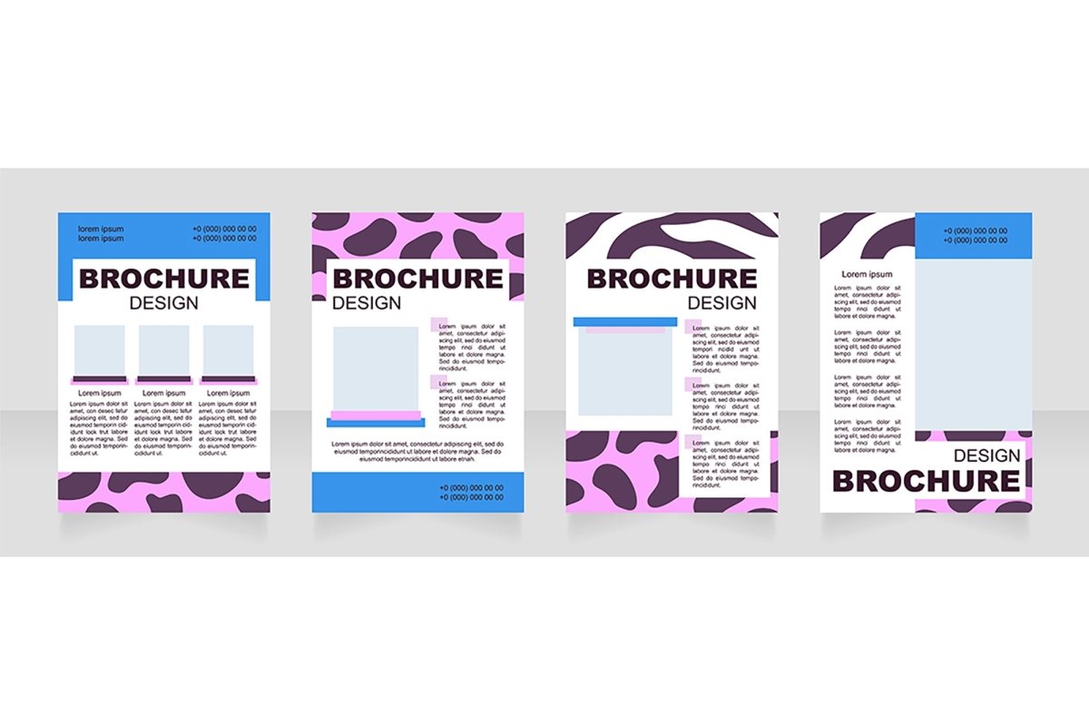 Safari animals blank brochure layout design
