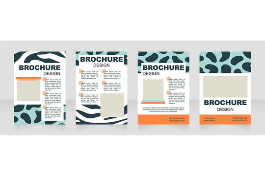 Safari animals blank brochure layout design