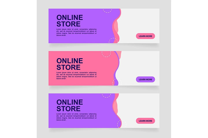 Sale web banner design template bundle