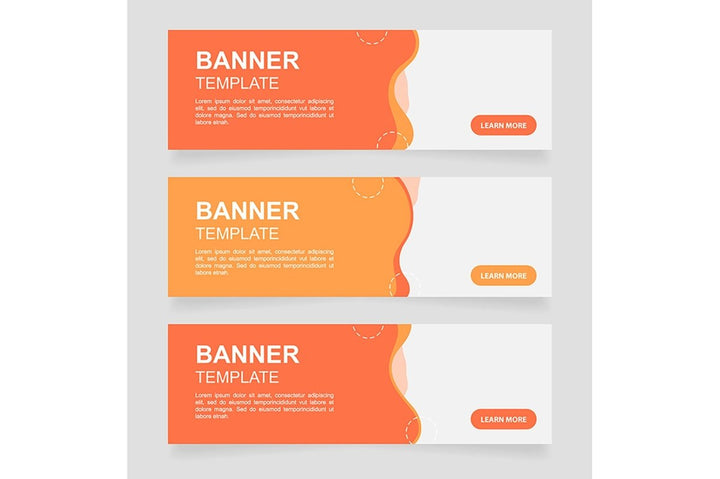 Sale web banner design template bundle