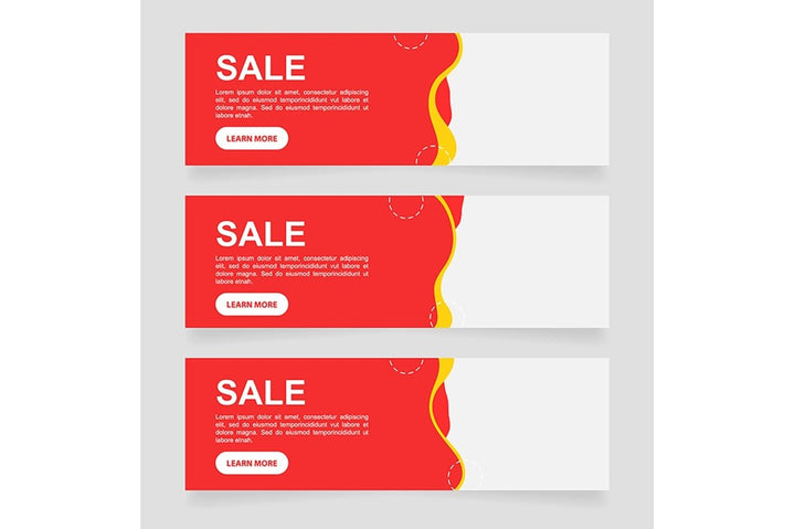 Sale web banner design template bundle