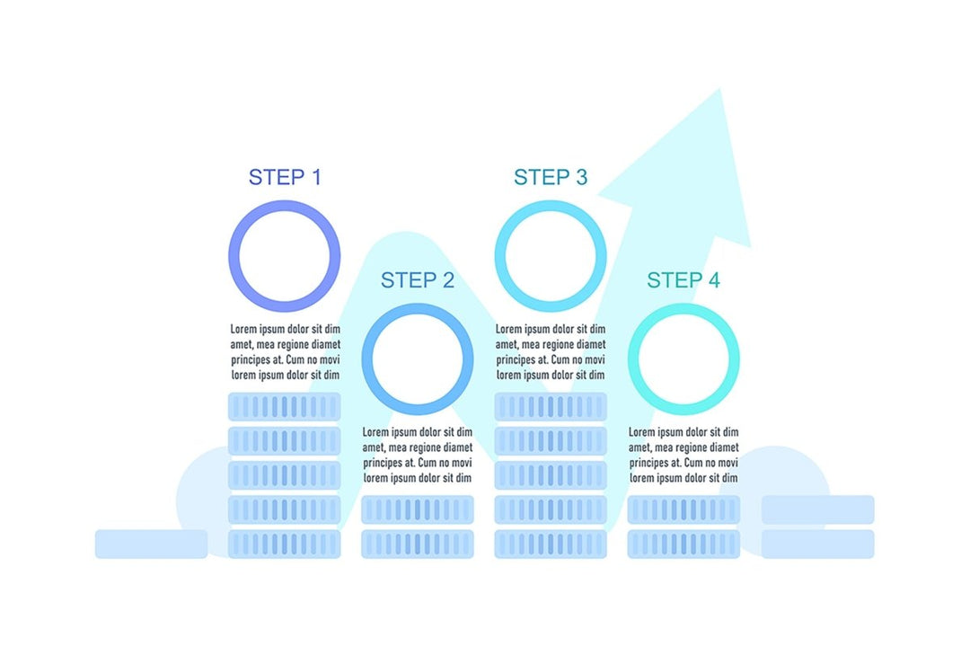 Sales infographic chart design template set. Profit increase