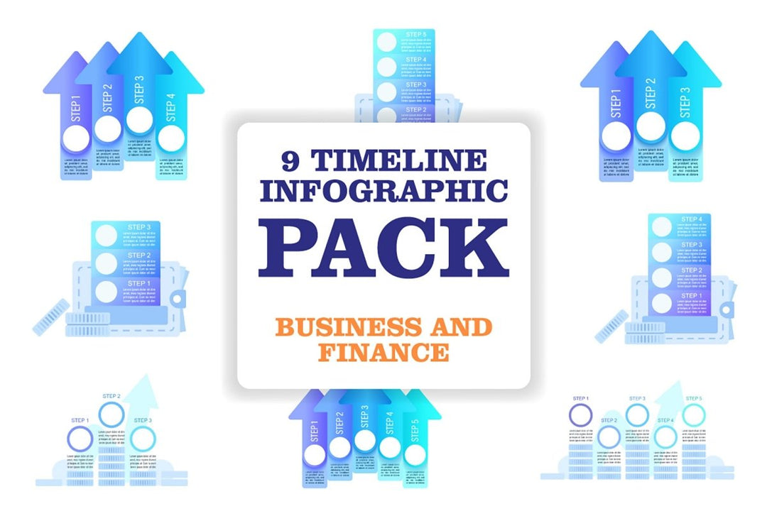 Sales infographic chart design template set. Profit increase
