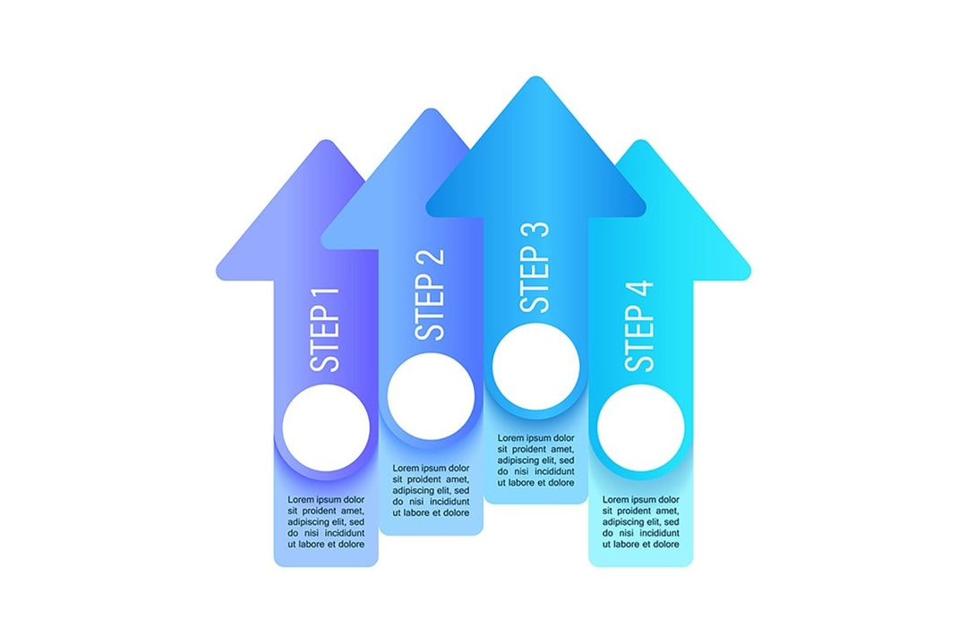 Sales infographic chart design template set. Profit increase