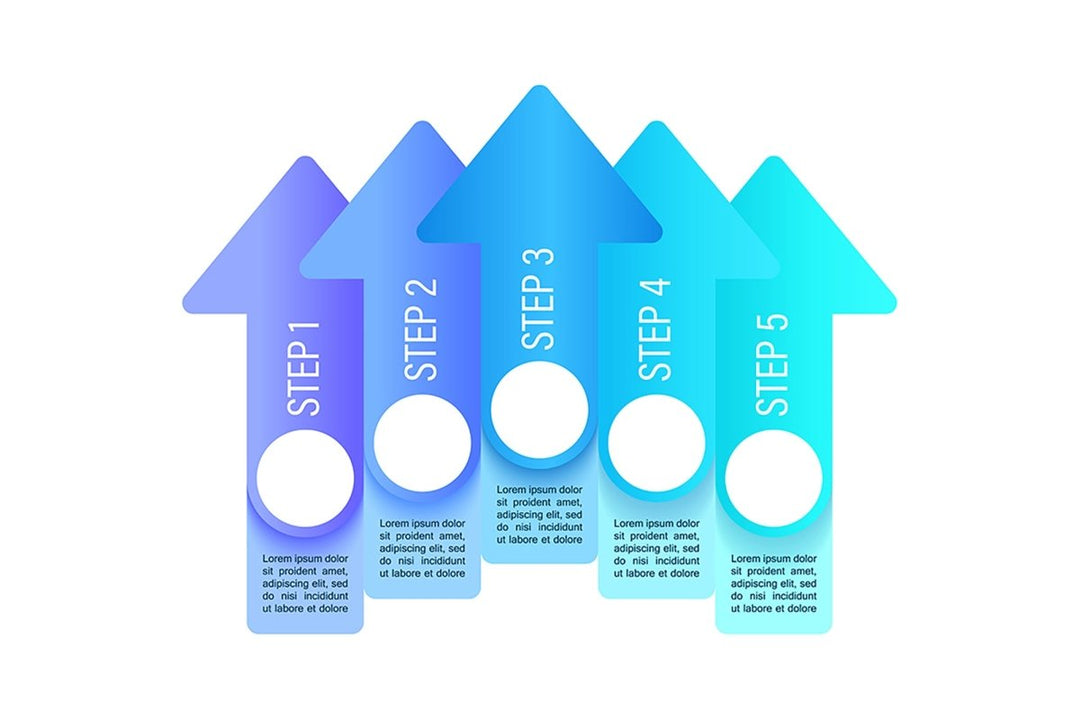 Sales infographic chart design template set. Profit increase