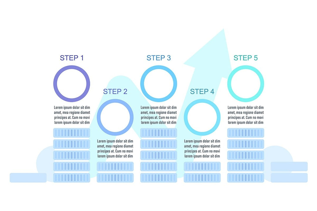 Sales infographic chart design template set. Profit increase