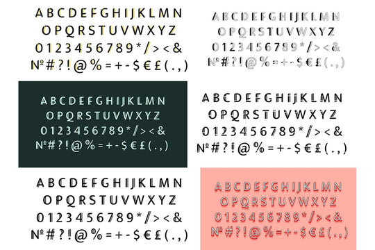 Sans serif alphabet bundle