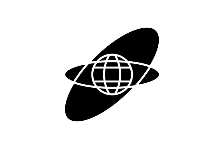 Satellites types black glyph icons set on white space