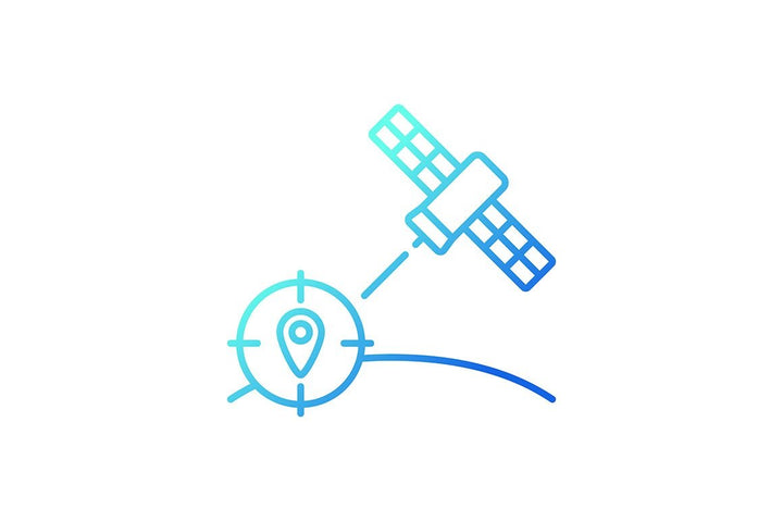 Satellites types gradient icons set for dark and light mode for dark and light mode