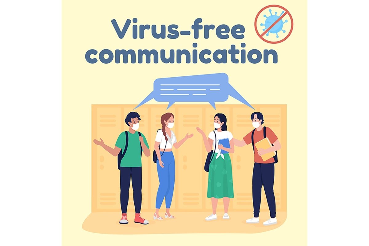 School during quarantine social media post mockup set