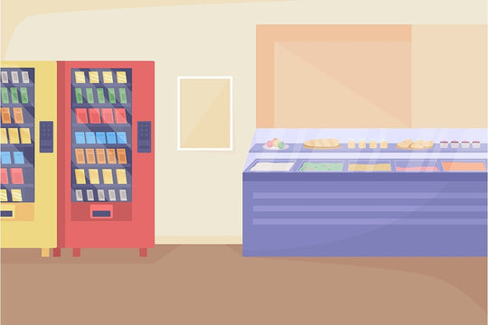School rooms flat color vector illustration set