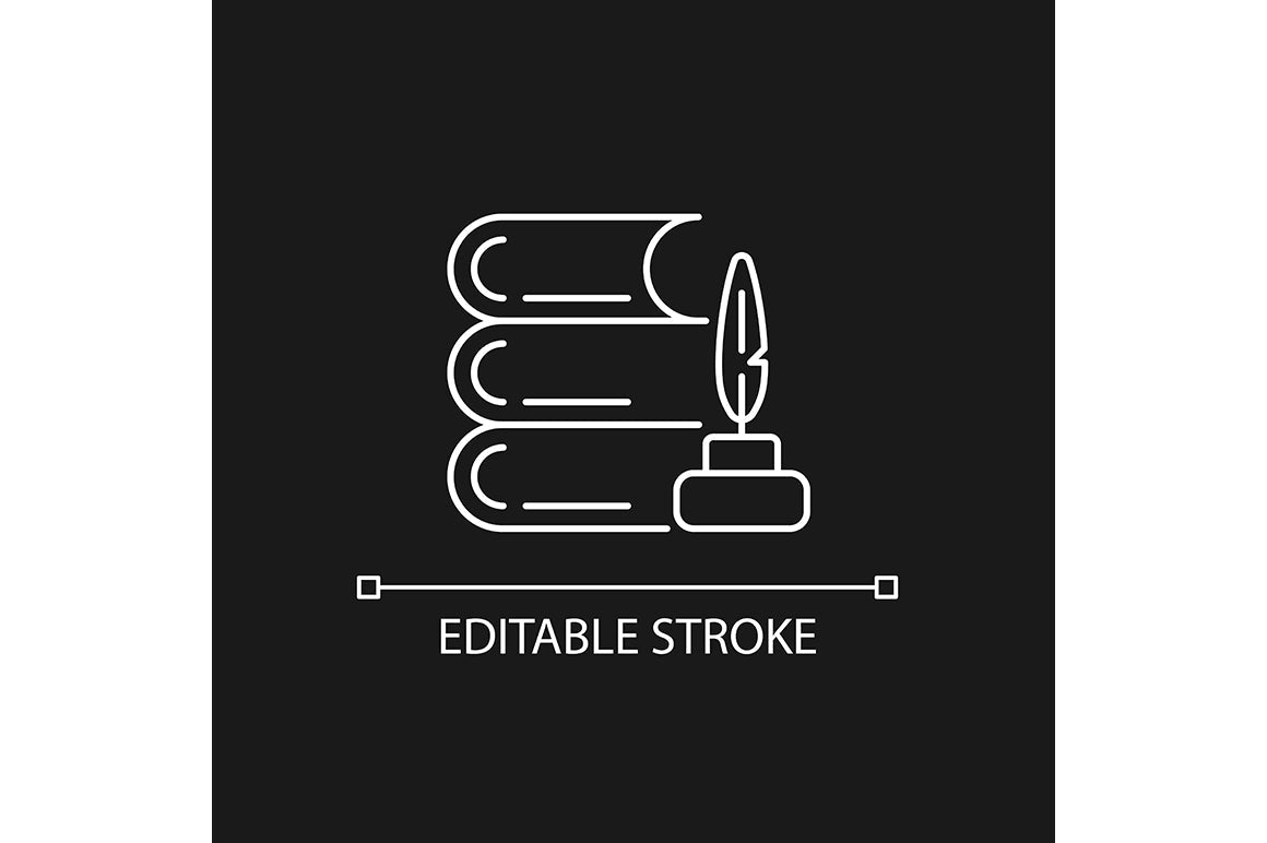 School subjects linear icons set for dark and light mode. Editable Stroke