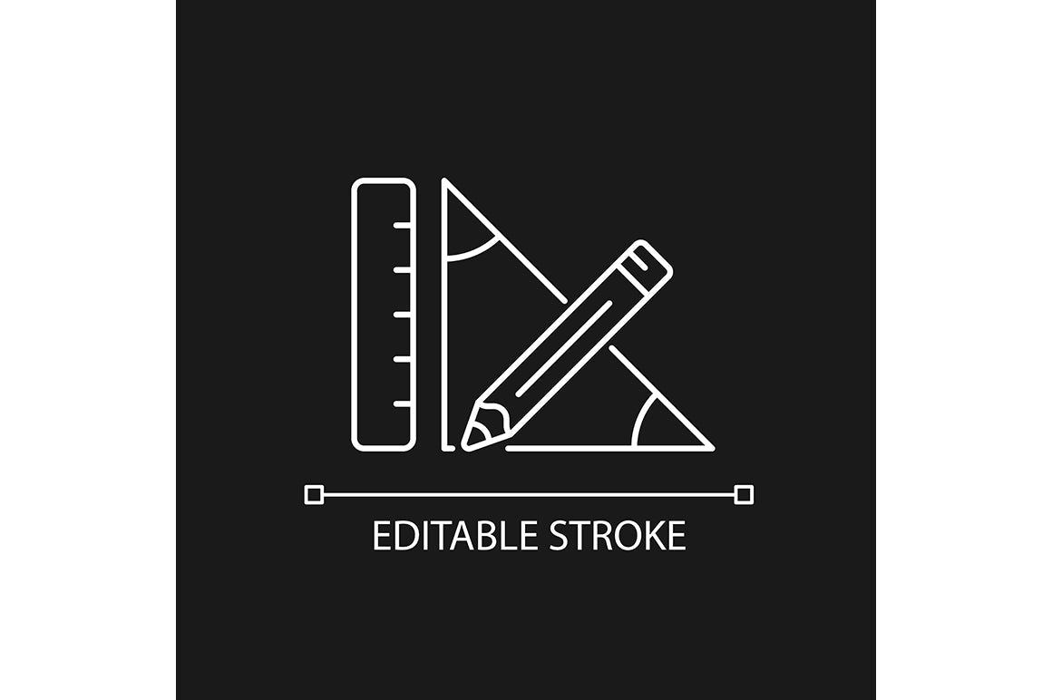 School subjects linear icons set for dark and light mode. Editable Stroke