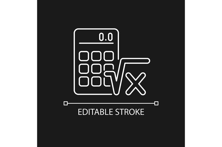 School subjects linear icons set for dark and light mode. Editable Stroke