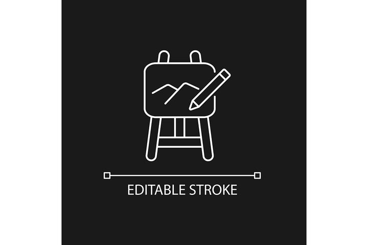 School subjects linear icons set for dark and light mode. Editable Stroke