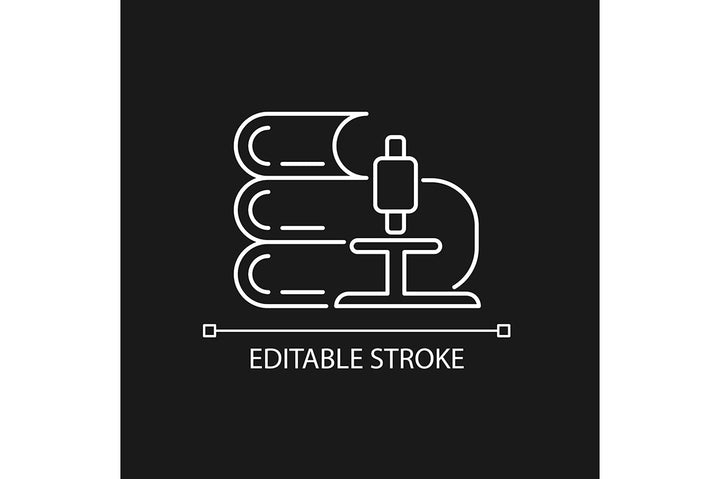 School subjects linear icons set for dark and light mode. Editable Stroke