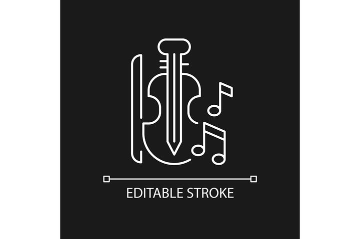 School subjects linear icons set for dark and light mode. Editable Stroke