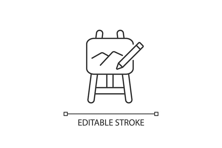 School subjects linear icons set for dark and light mode. Editable Stroke