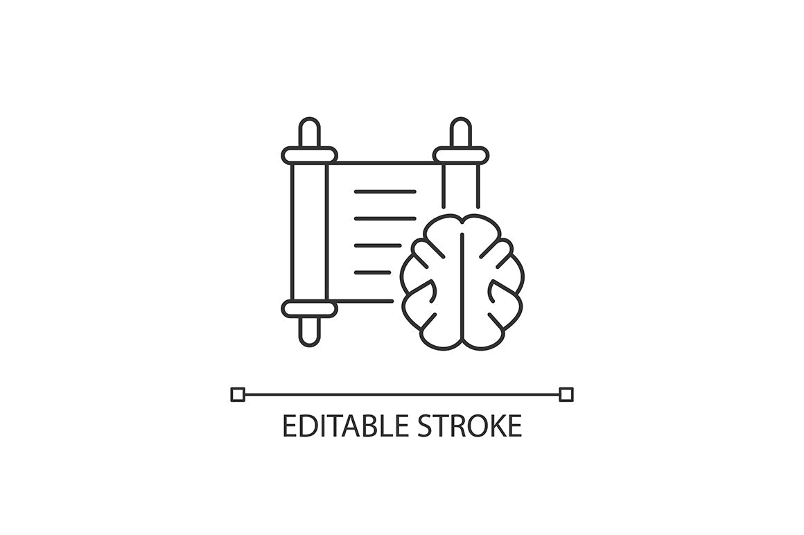 School subjects linear icons set for dark and light mode. Editable Stroke