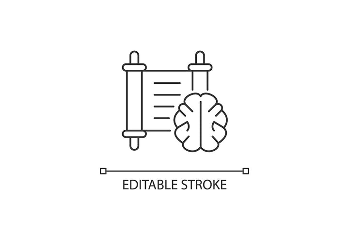 School subjects linear icons set for dark and light mode. Editable Stroke