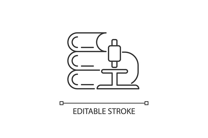 School subjects linear icons set for dark and light mode. Editable Stroke