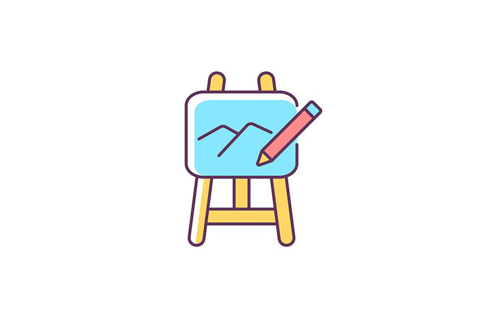 School subjects RGB color icons set