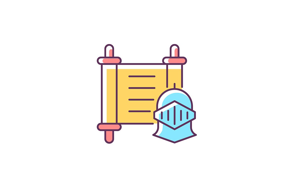 School subjects RGB color icons set