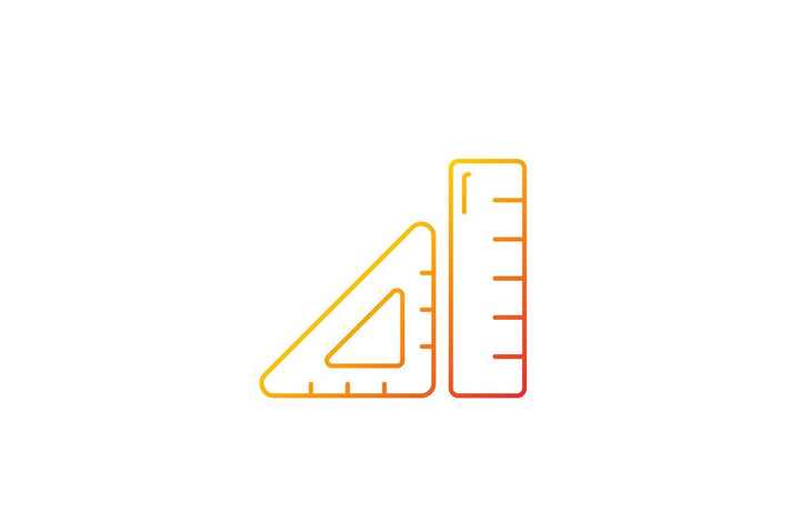School supplies gradient icons set for dark and light mode