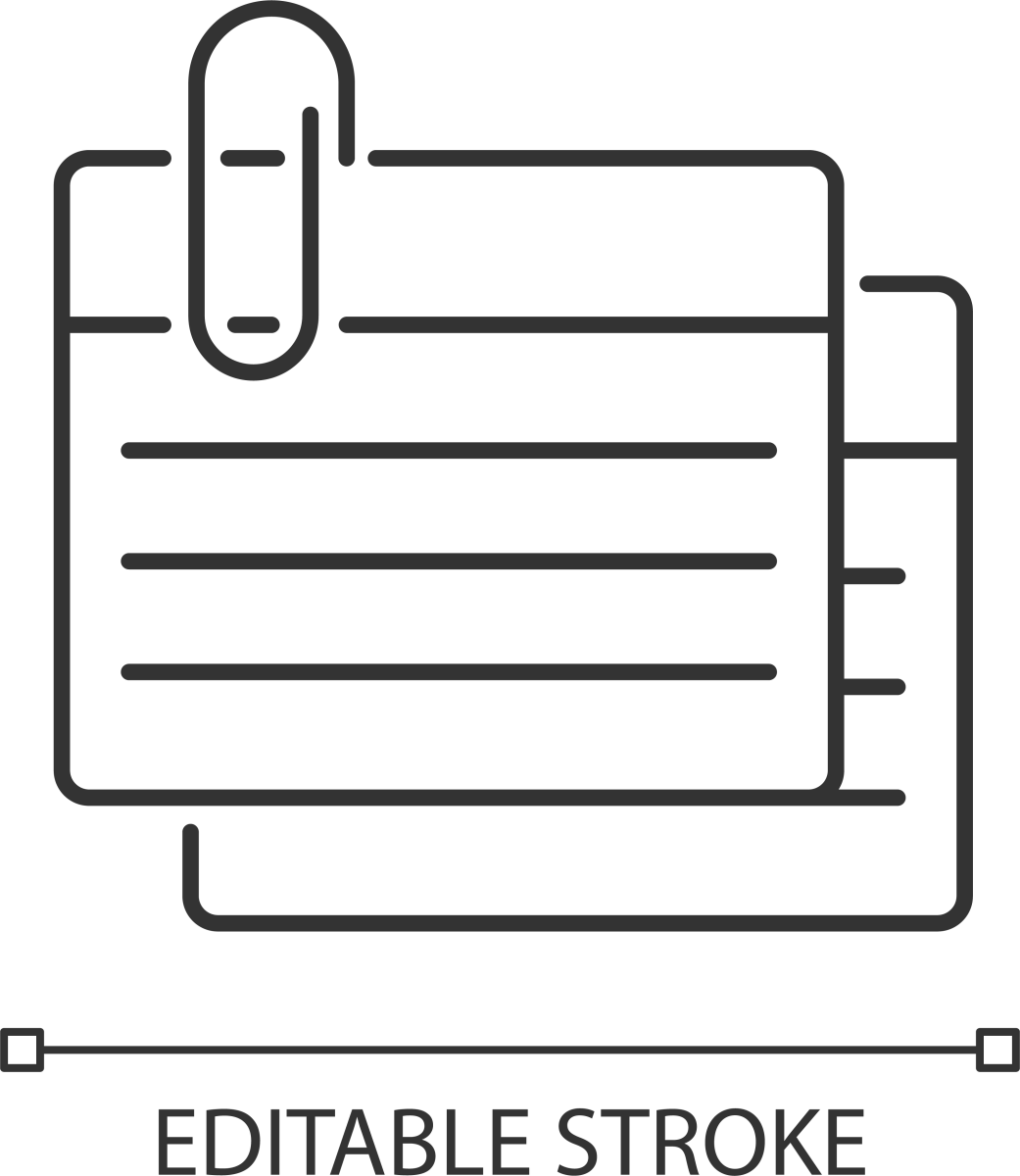 School supplies linear icons set